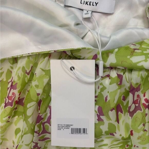 LIKELY GIULIANA DRESS Women's Floral Pink/Green Dress Sz 4 NWT - Picture 11 of 12